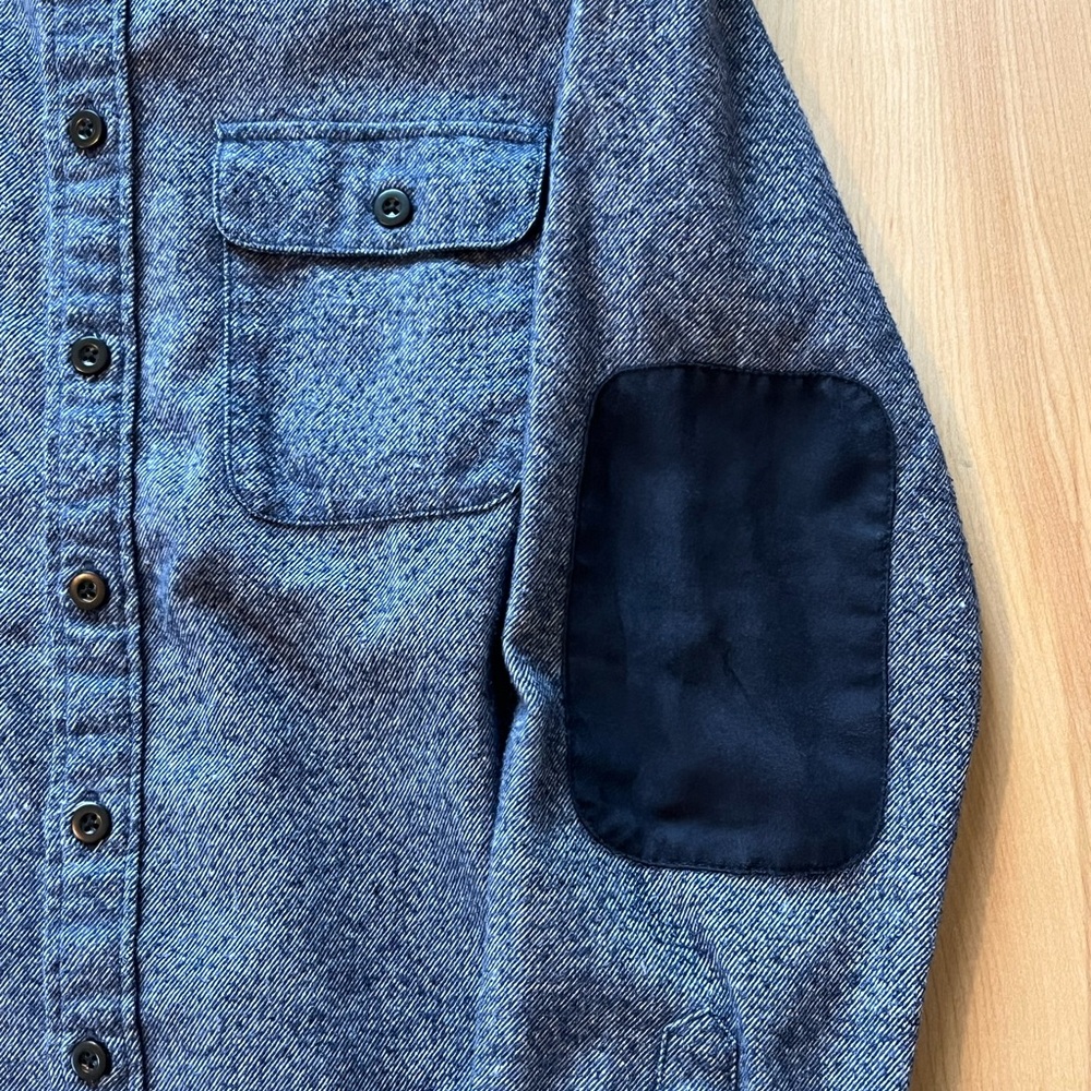 Frank & Oak Thick Blue Flannel Shirt - Picture 7 of 16